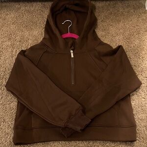 Lulu Brown Half-Zip Pullover